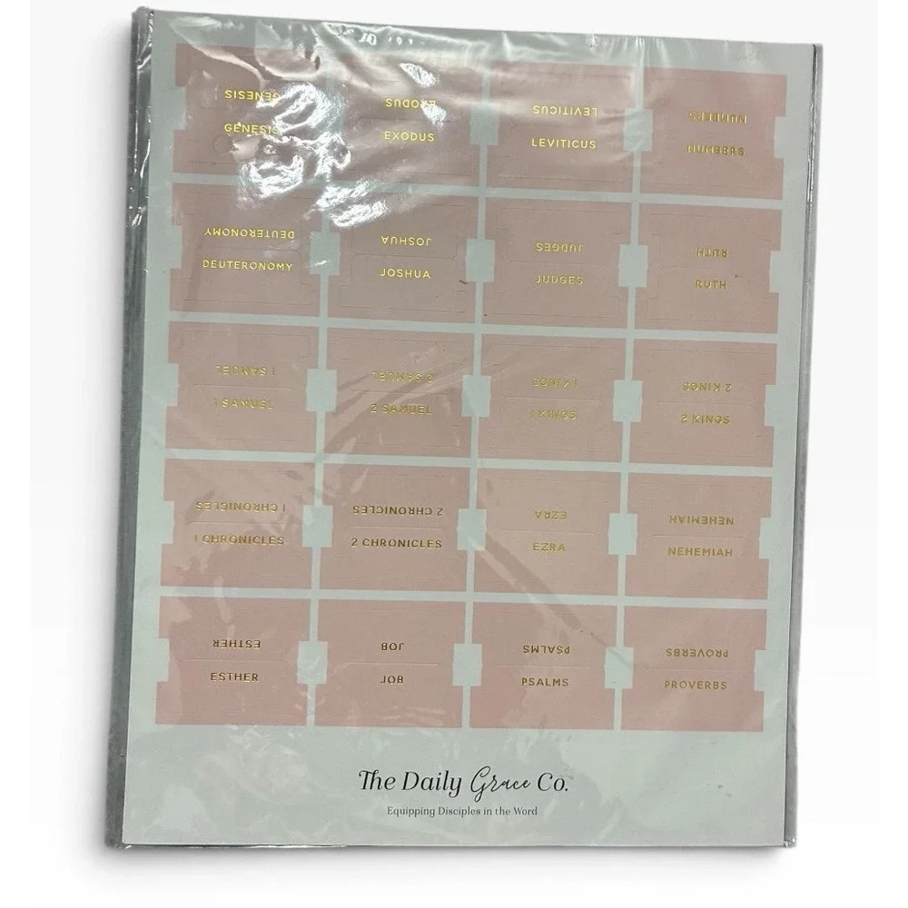 The Daily Grace Co Bible Book Tabs - Blush Bible Tabs Pink Gold NEW Sealed